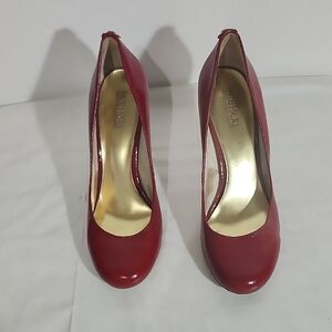 Elegant Leather Red Heels